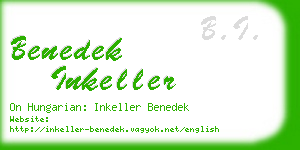 benedek inkeller business card